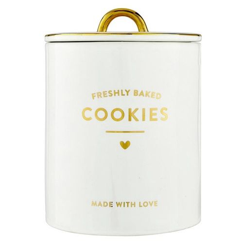 Ceramic Cookie Jar - Gold