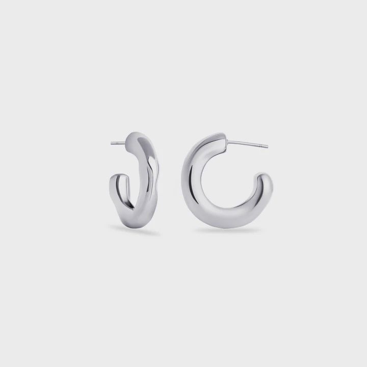 Raya Hoop Earrings - Silver