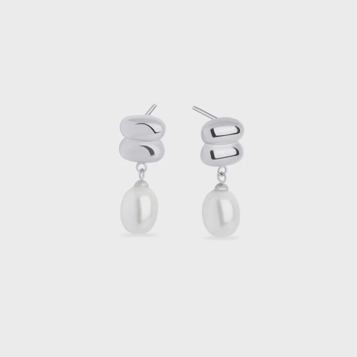 Hailey Pendant Earrings - Silver