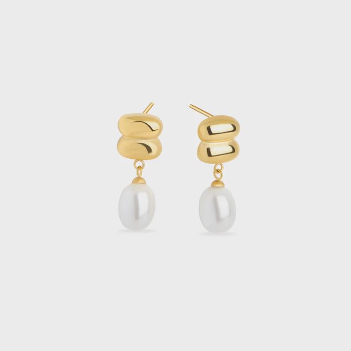 Hailey Pendant Earrings - Gold