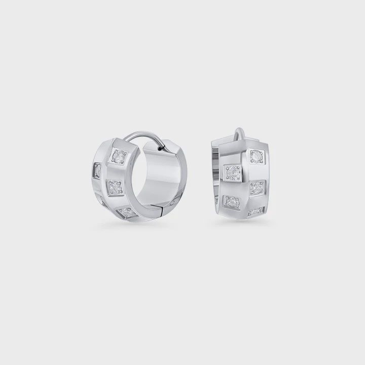 Samira Huggie Earrings - Silver