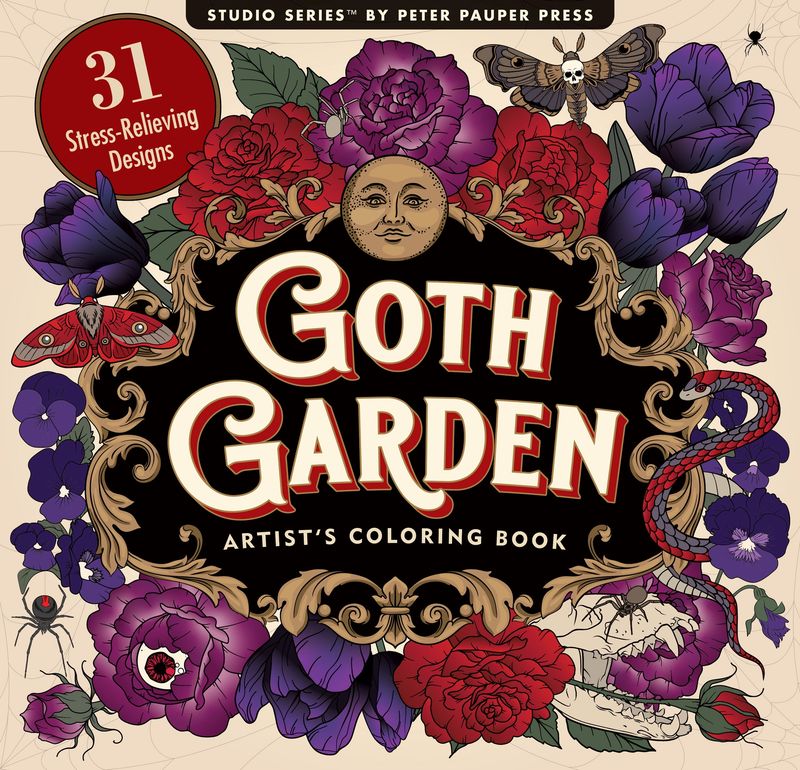 Goth Garden Adult Coloring Book