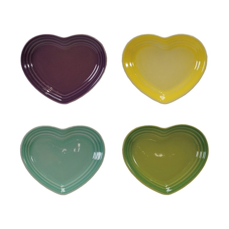 5&quot;L x 4&quot;W Stoneware Heart Shaped Dish