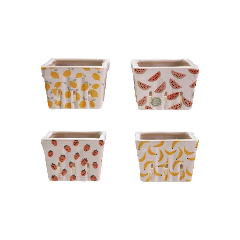 4&quot;x3&quot; Stoneware Berry Basket