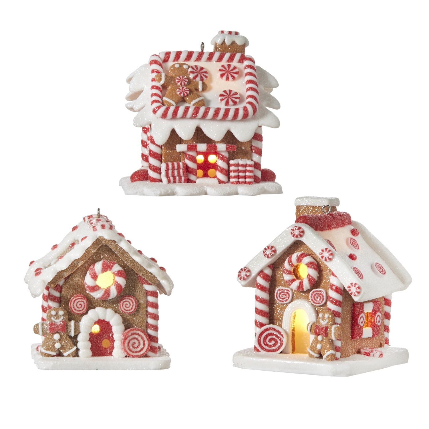 3.25&quot; Lighted Gingerbread House Ornament