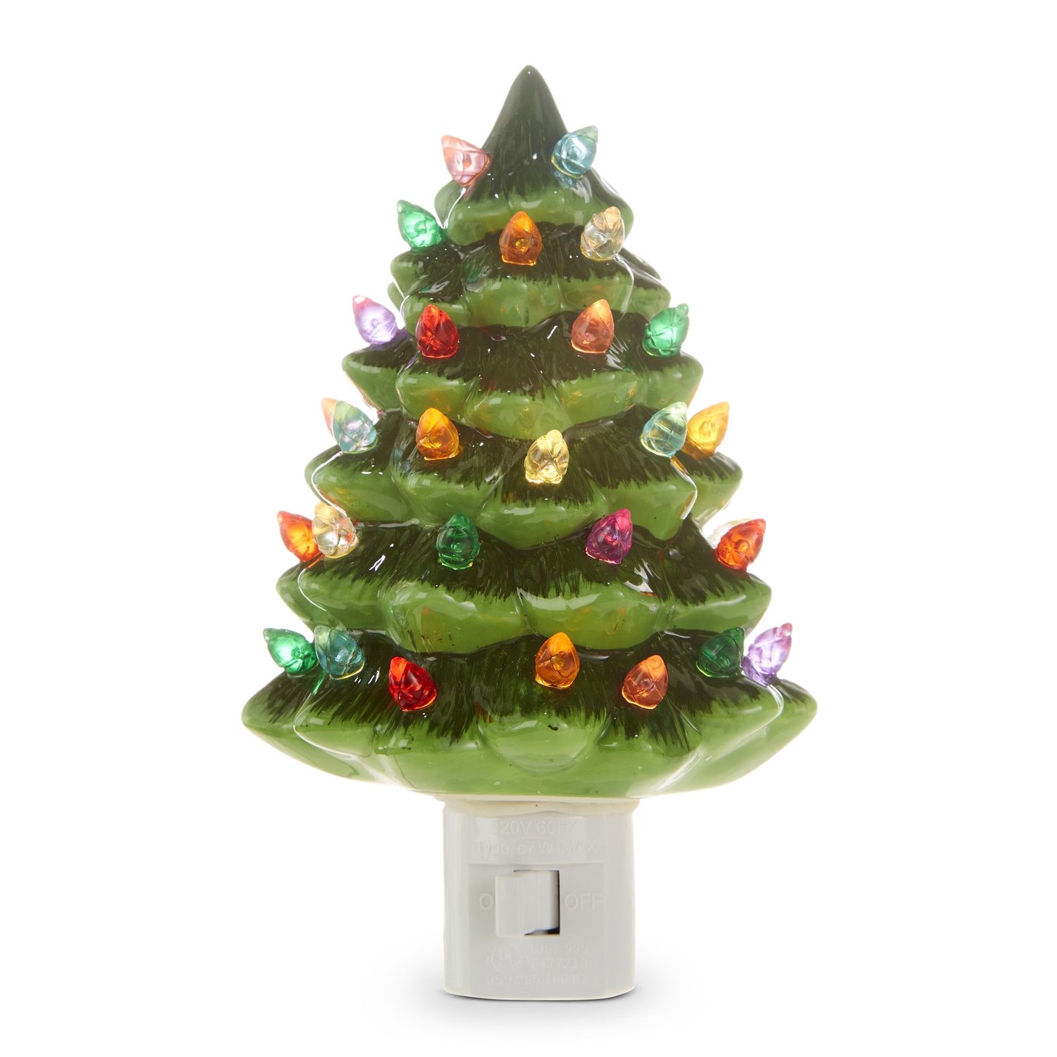 6&quot; Vintage Green Tree Night Light