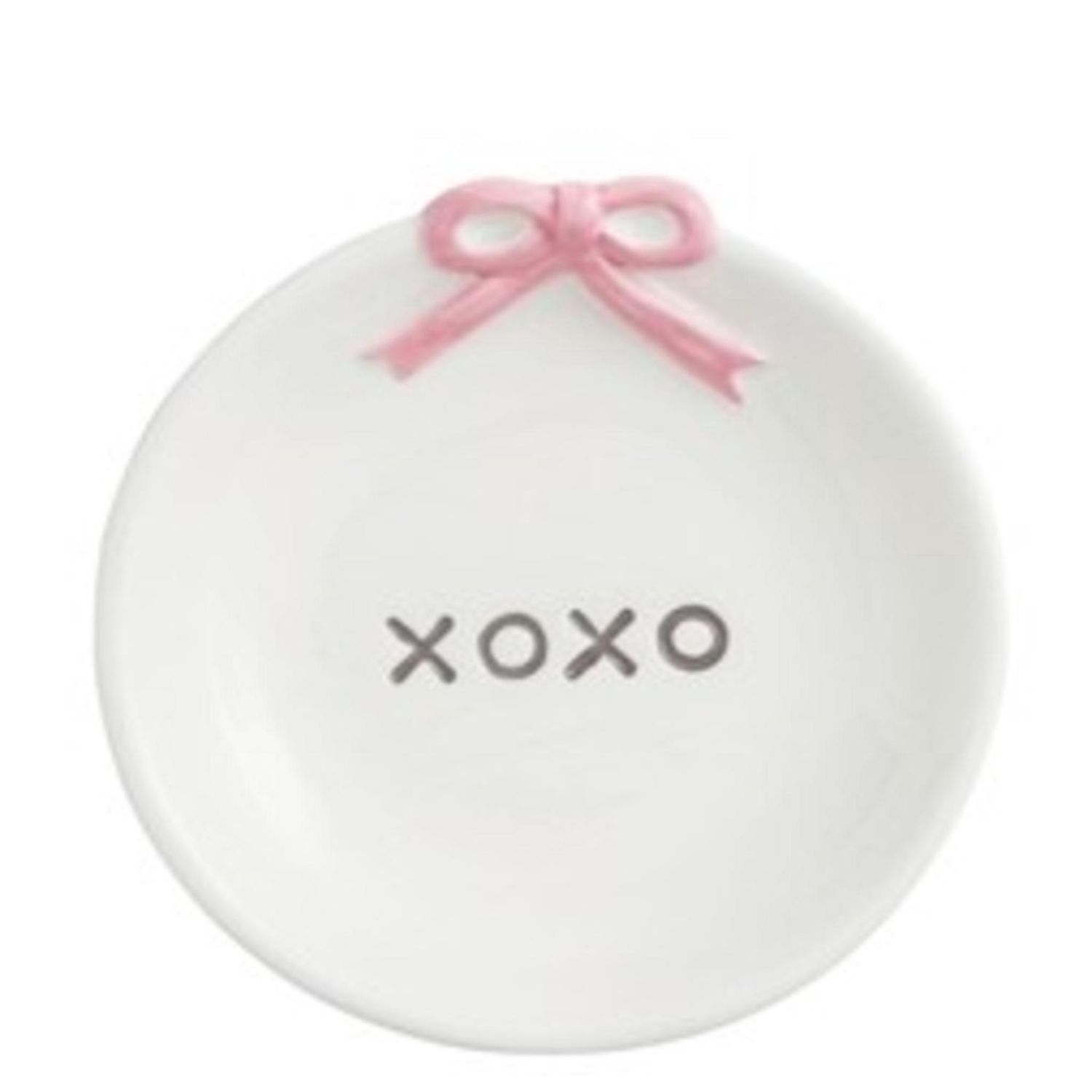 Pink Bow Valentines Tidbit Dish