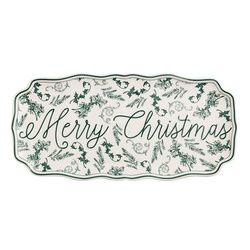 Merry Green Toile Tray
