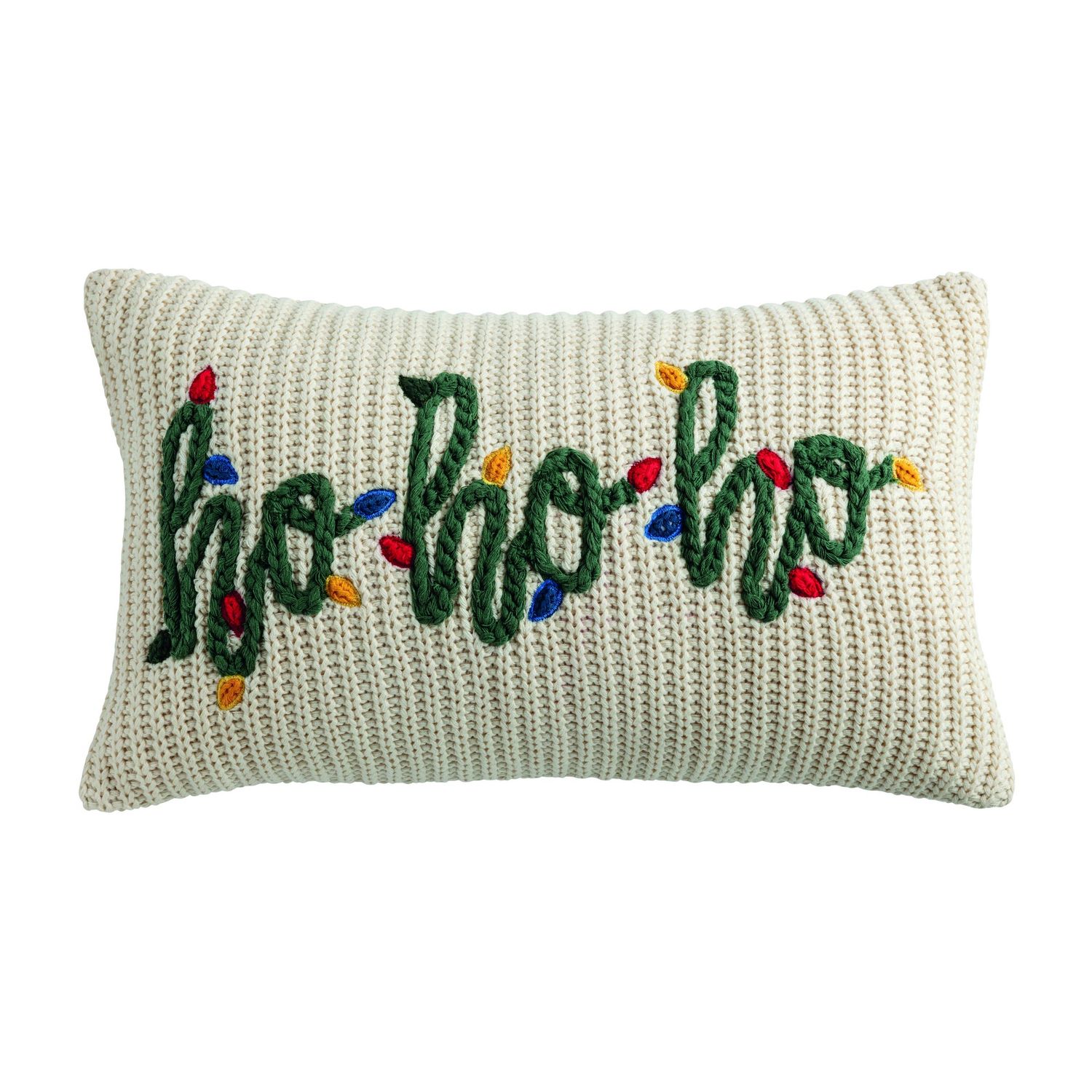 Ho Ho Xmas Chunky Knit Pillow