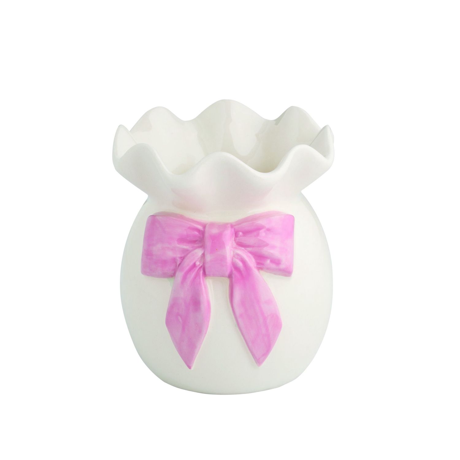 Big Bow Valentines Ruffle Vase