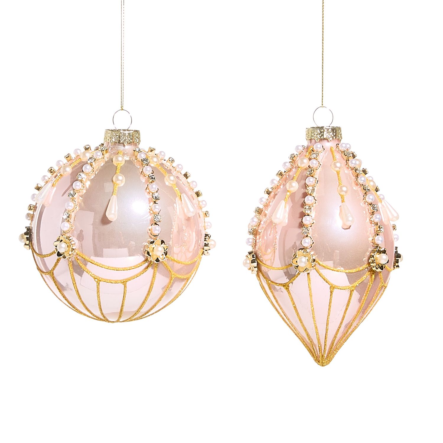 4.5&quot; Pink and Pearl Fairground Ornament