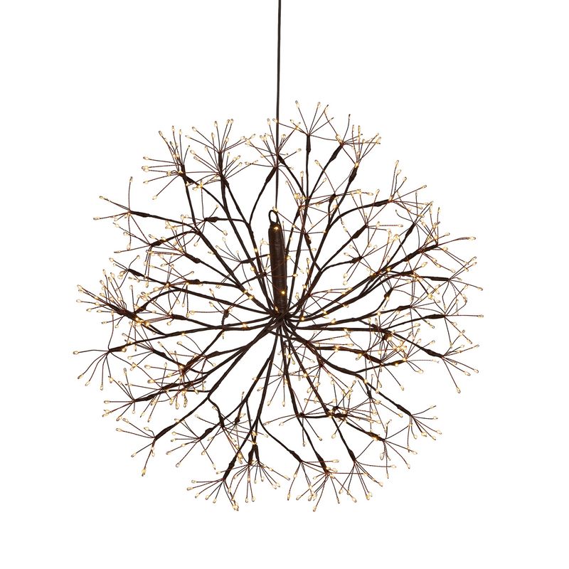 23&quot; Brown Starburst Lighted Orb