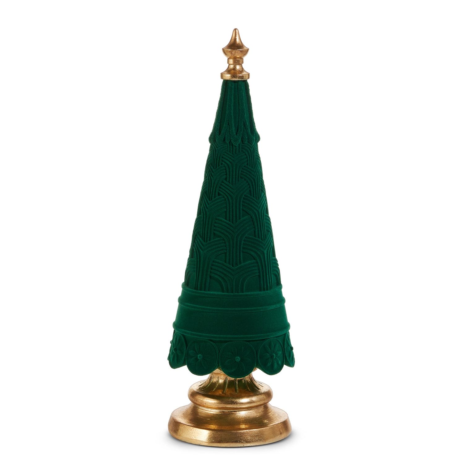 16.5&quot; Green Flocked Tree