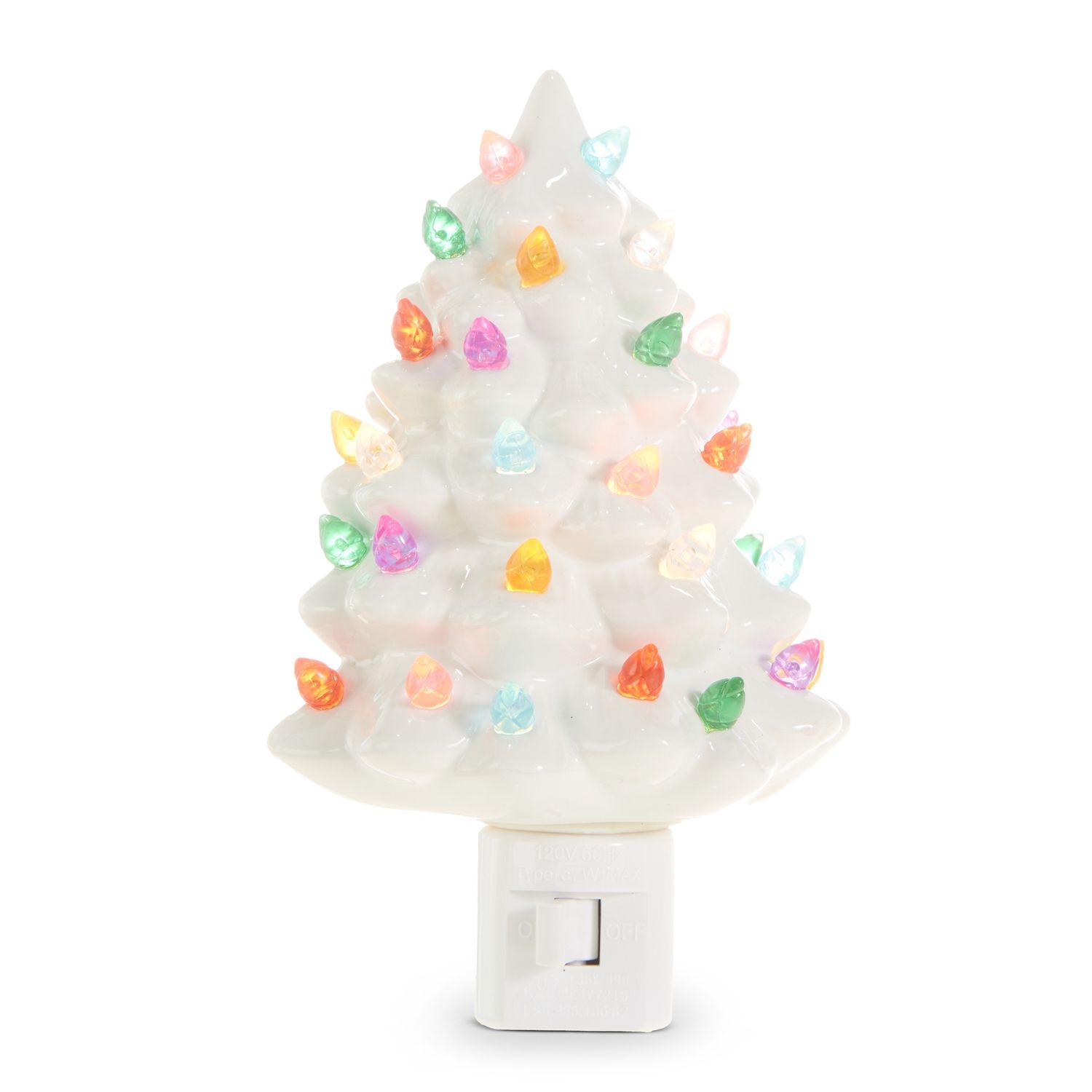 6&quot; Vintage White Tree Night Light