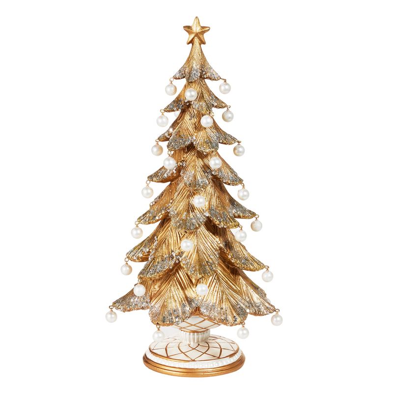18&quot; Gold Tree with Pearls