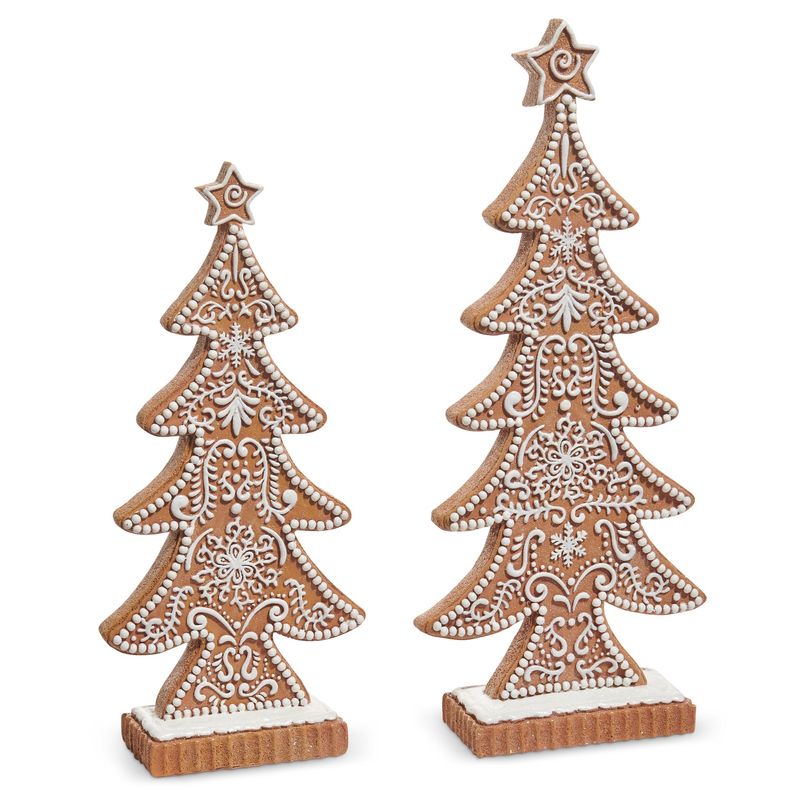 15&quot; Gingerbread Trees