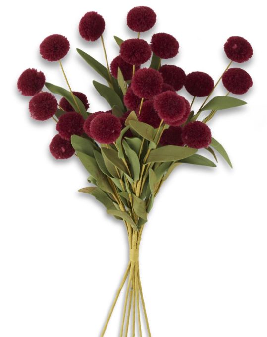 13&quot; Burgundy Pompom Pick Bundle