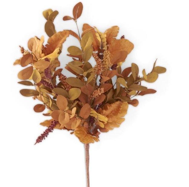 21&quot; Rust Eva &amp; Silk Leaves Bush