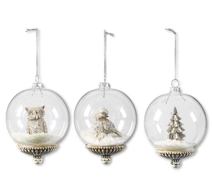 4&quot; Glass Ornaments Woodland