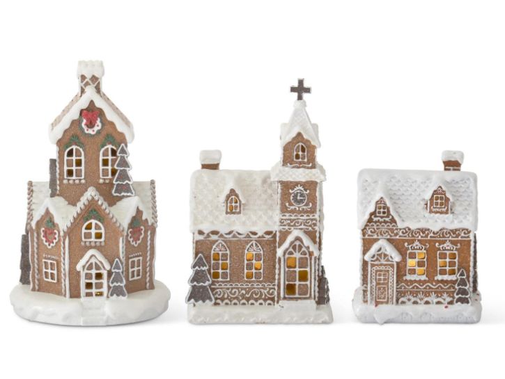 Gingerbread LED Houses w/Timer
