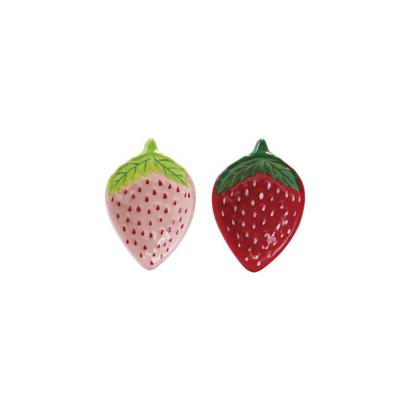 3.25"L Ceramic Strawberry Dish
