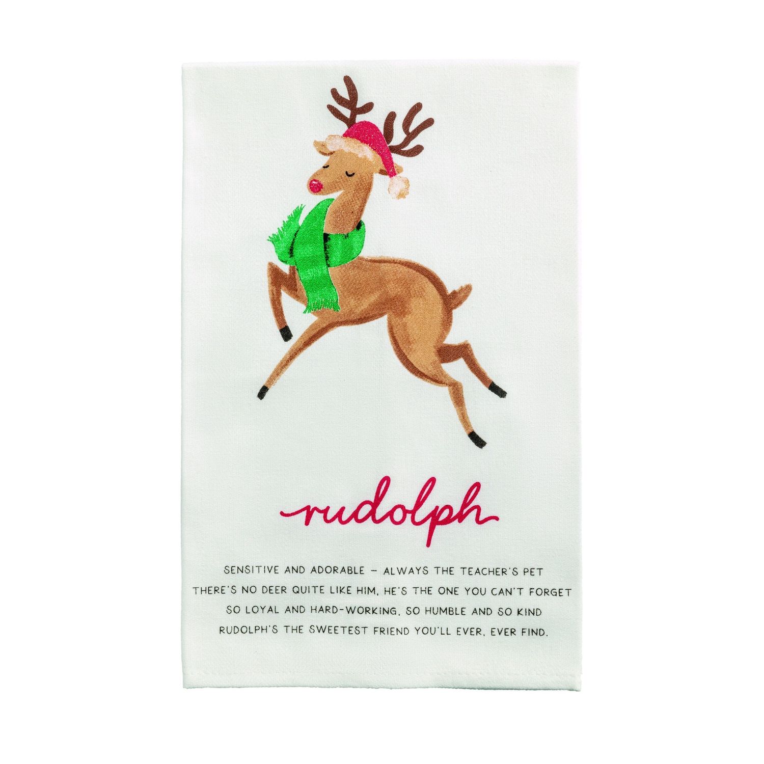Rudolph Poem Tea Towel