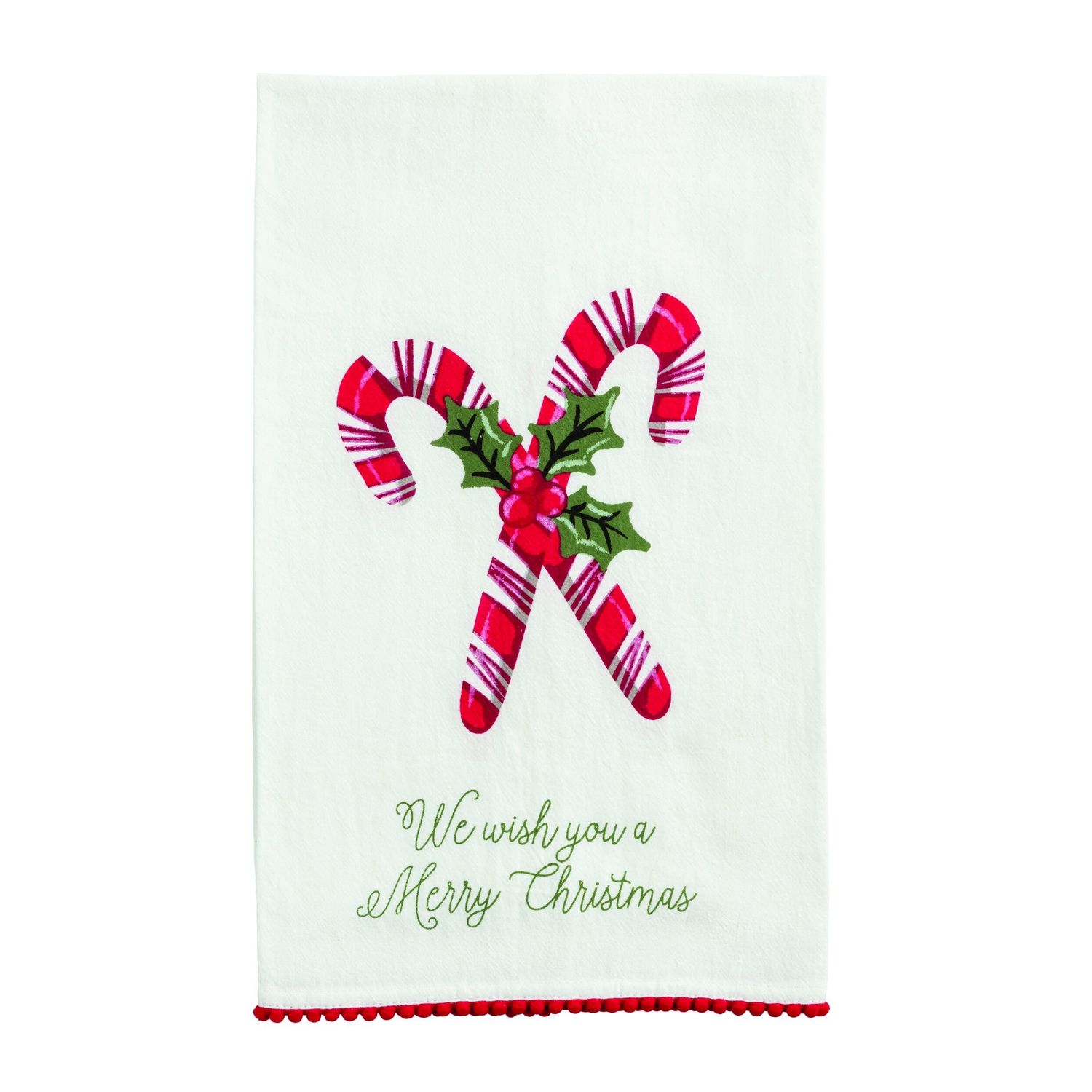 Candy Cane Xmas Printed Tea Towel