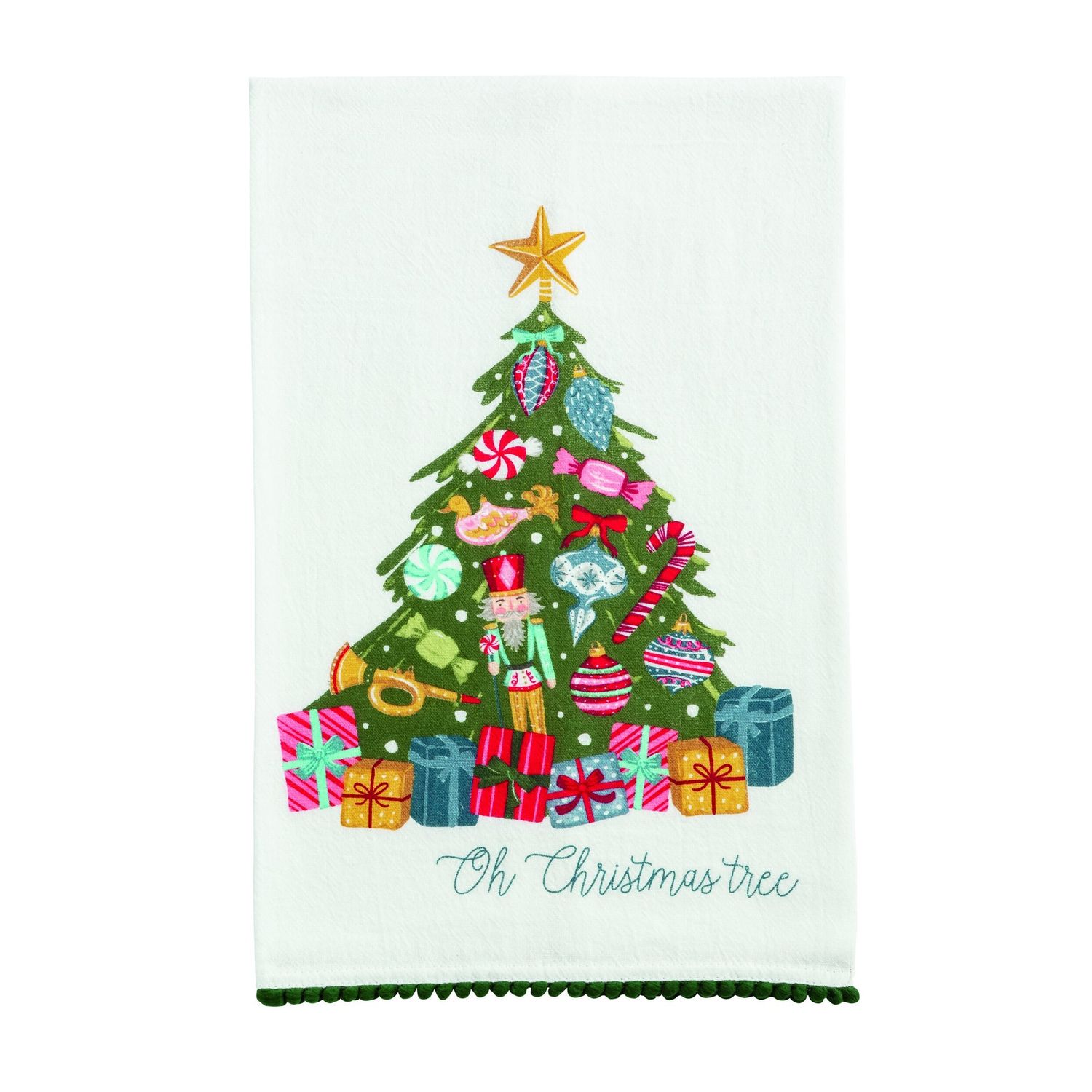 Tree Xmas Printed Tea Towel