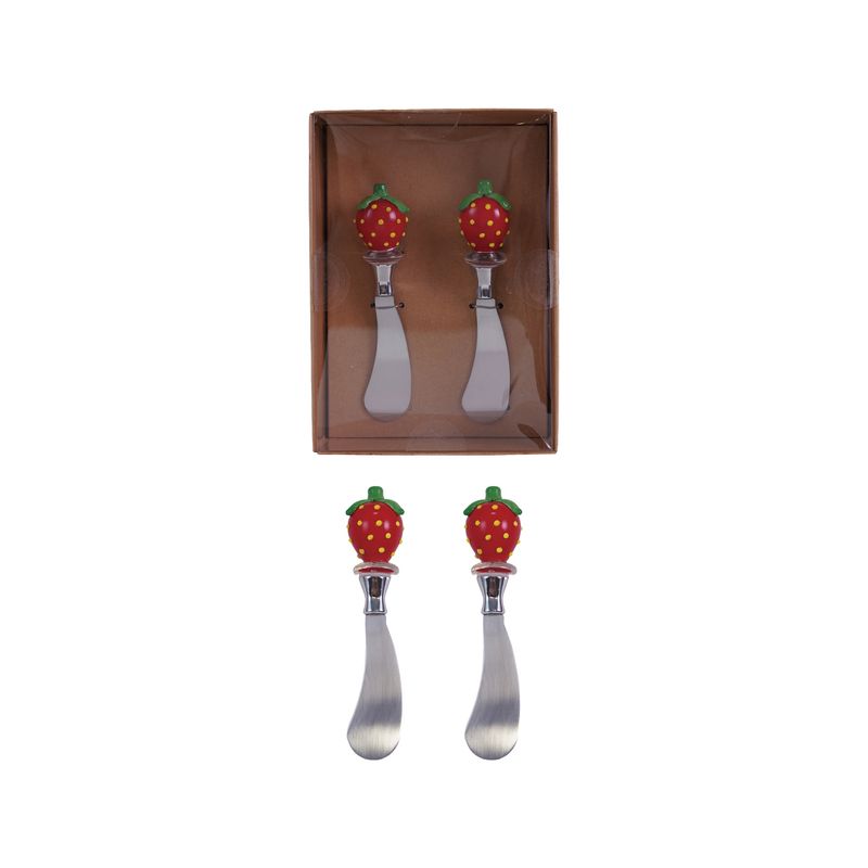 Stainless Canape Knives w Strawberry