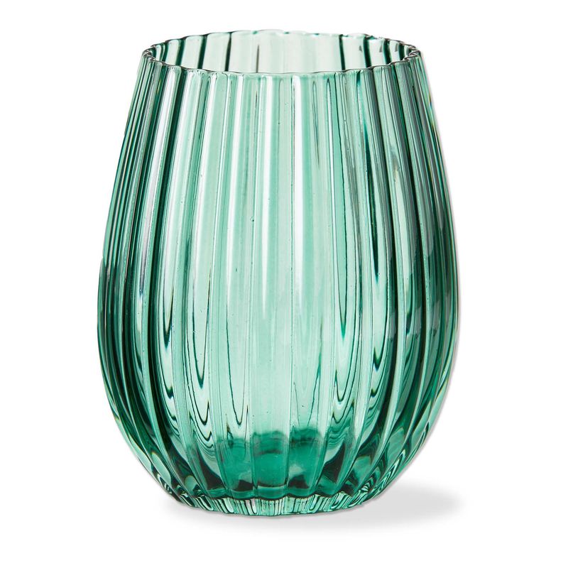 Gramercy Fluted Stemless Wine Glass Spruce