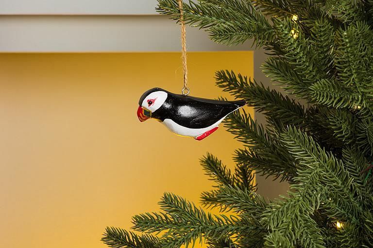 Puffin Carved Ornament
