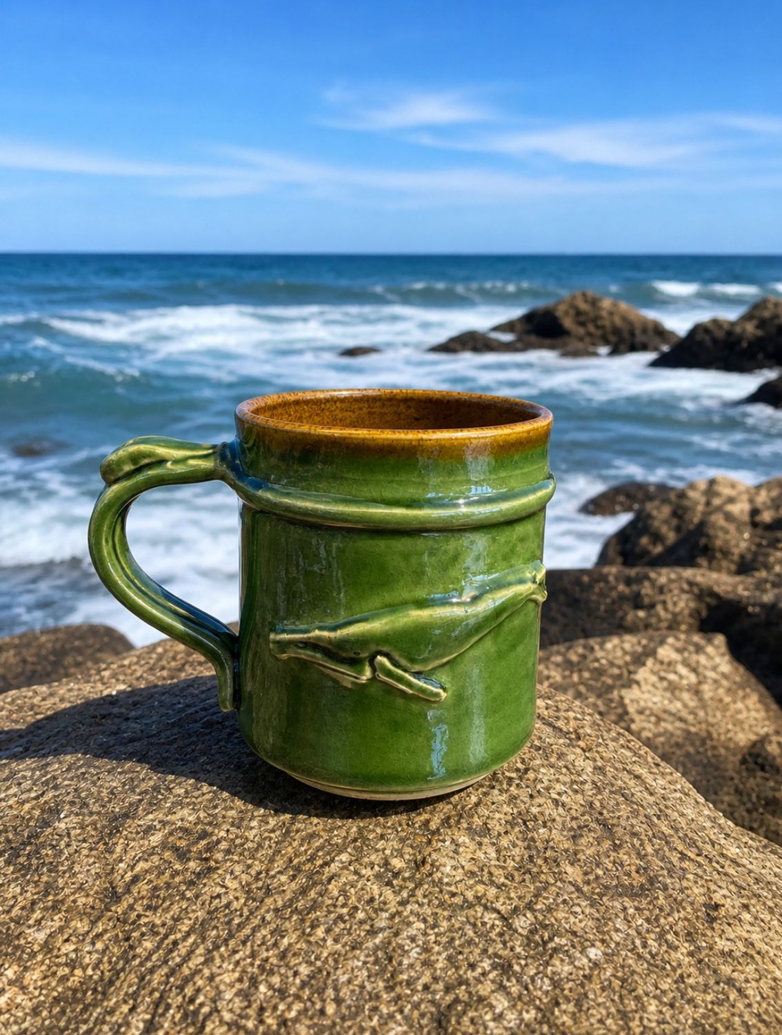 KH Green Whale Mug