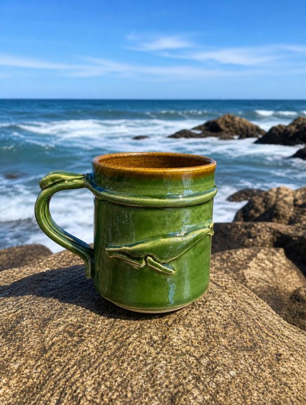 KH Green Whale Mug