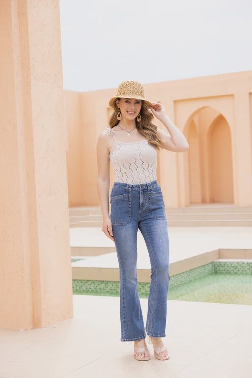 Flare Jeans, Size: S, Variant: Mid Wash