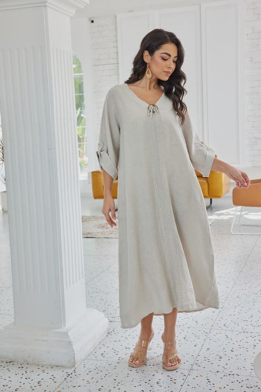 Daphne's Stitched Coconut Button Dress