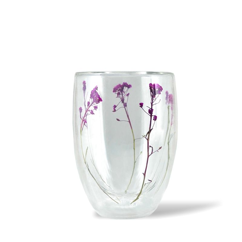 Pink Double Wall Glass Tumbler