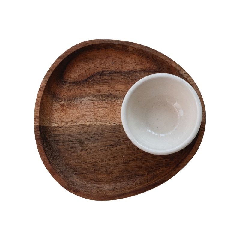 2 oz. Stoneware Bowl, Natural &amp; Cream Color