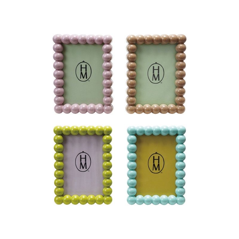 Painted MDF Ball Photo Frame, 4 Colors