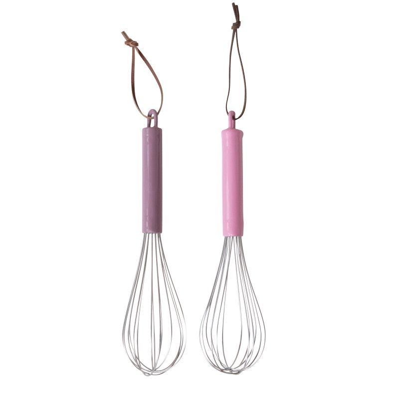 Whisk w/ Enameled Handle &amp; Leather
