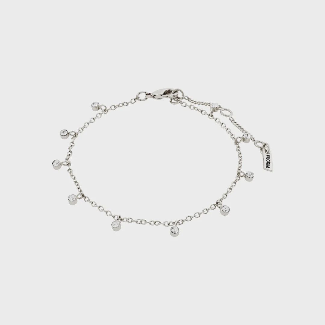 Maja Crystal Drops Bracelet Silver