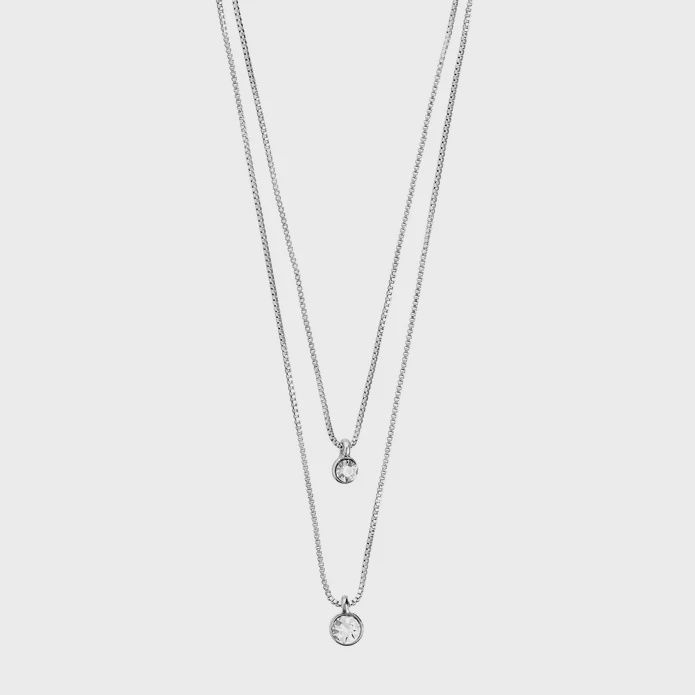 Necklace Lucia Silver Crystal