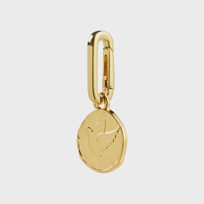 CHARM peace dove pendant, gold