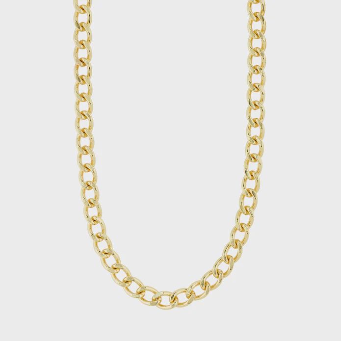 CHARM recycled curb necklace Gold