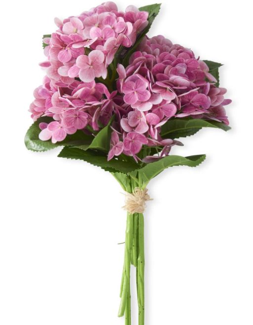 13" Dark Pink Real Touch Hydrangea Bundle