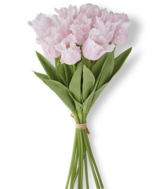 13" Pink Real Touch Parrot Tulip Bundle