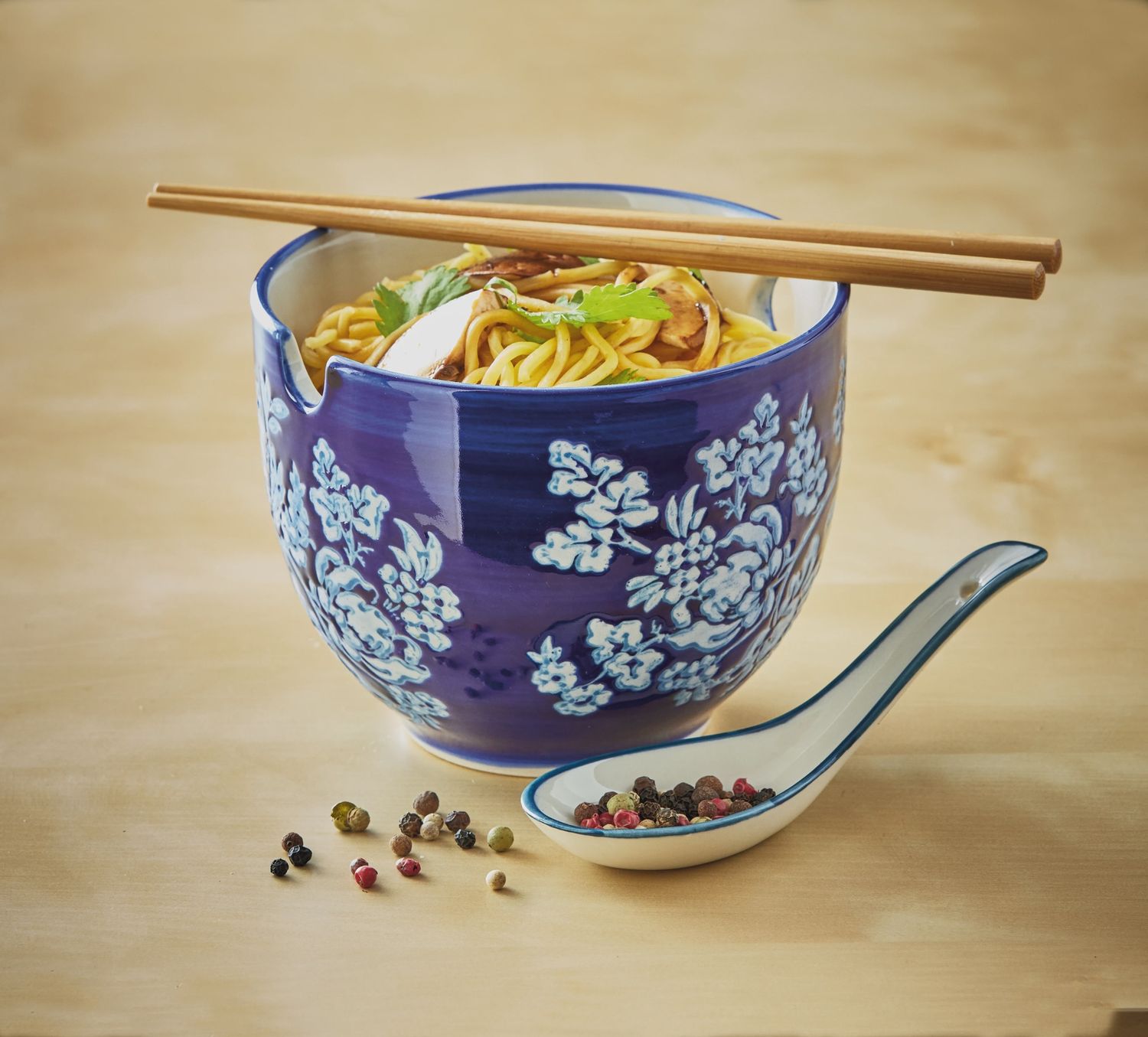 Lisbon Floral Noodle Bowl Set Of 2