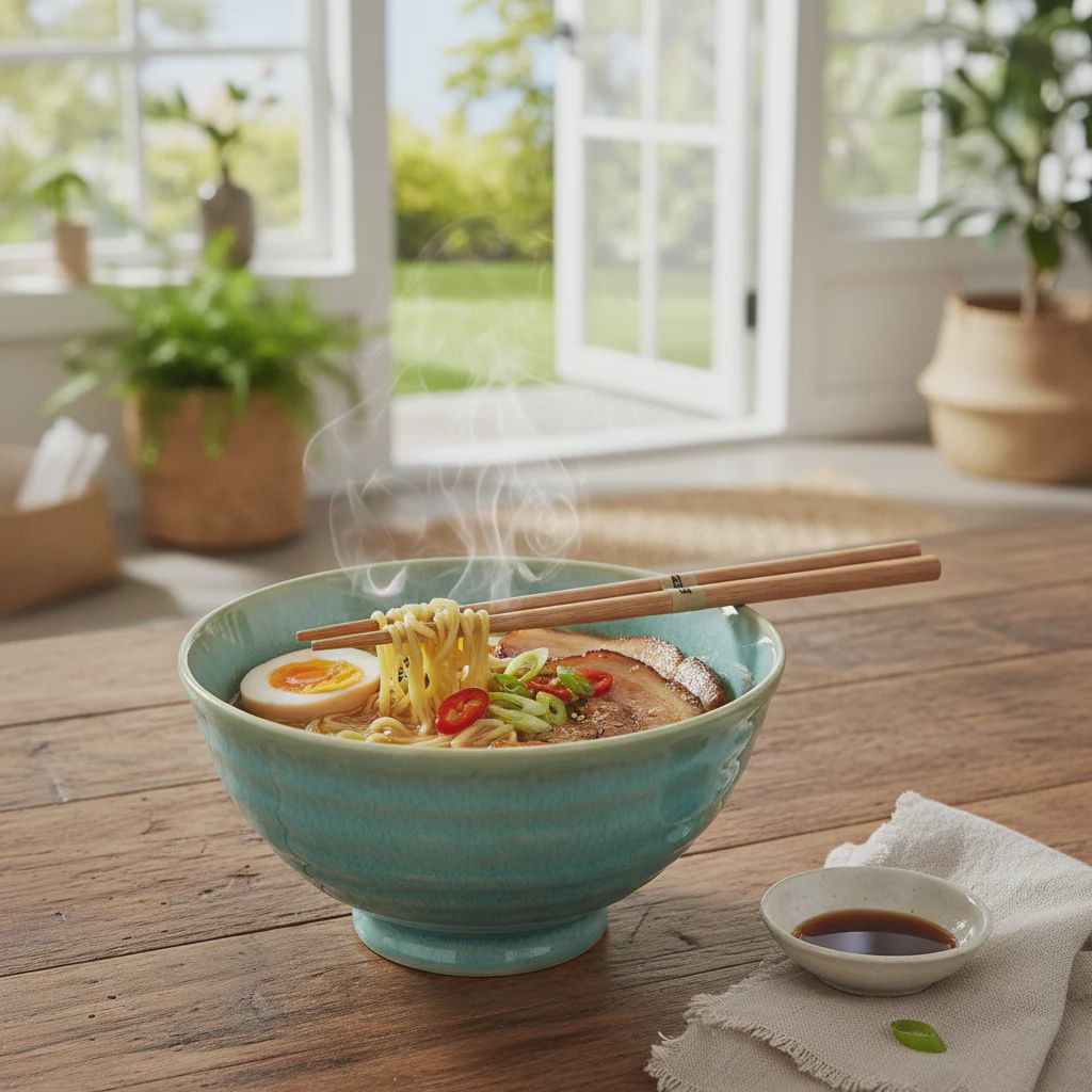 Akira Noodle Bowl Set Of 2 - Aqua