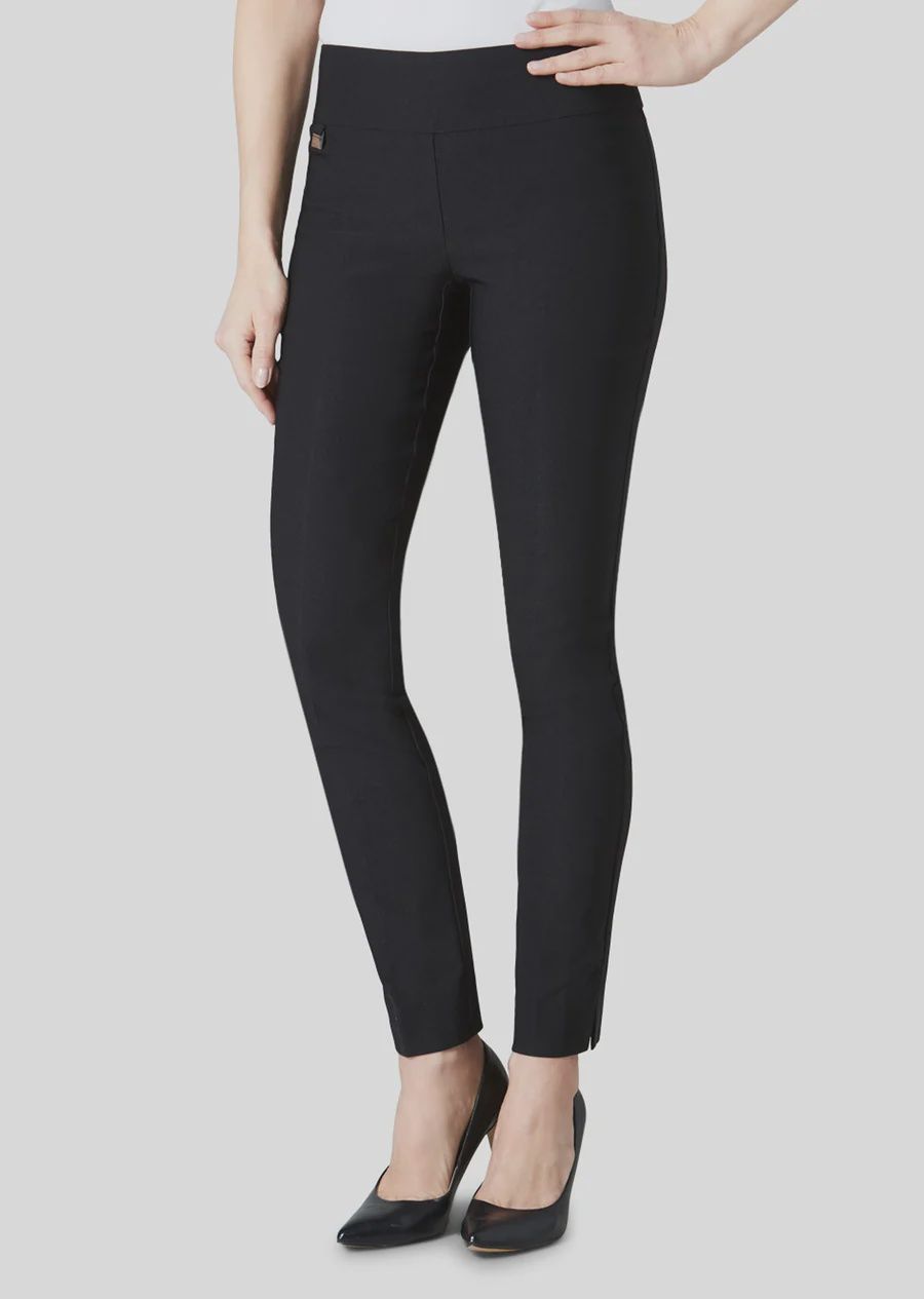 Solid Magical Lycra 31" Slim Pant, Colour: Black, Size: 6