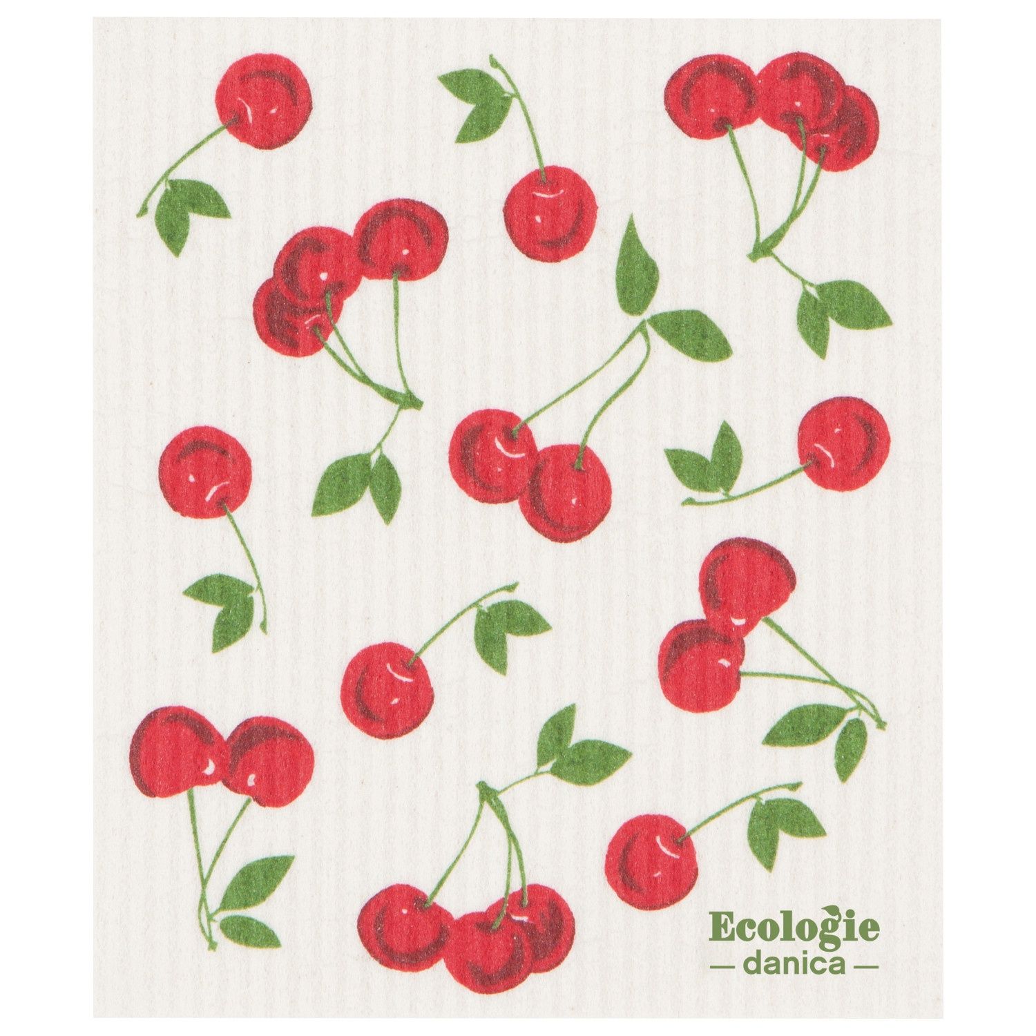 Cherries Swedish Dishcloth