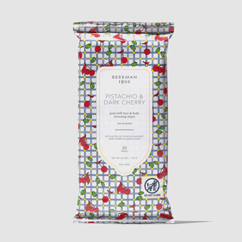 Pistachio &amp; Dark Cherry Face Wipes